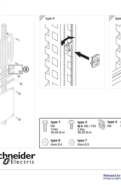 schneider施耐德Heavy duty vertical rails instruction Seet